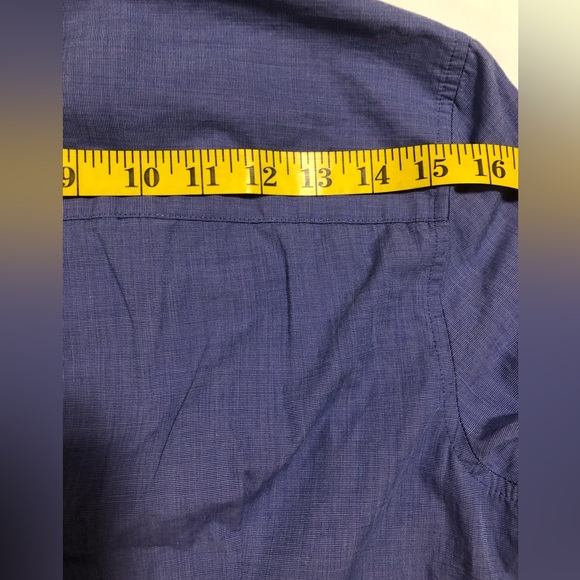 LL Bean blue, fitted with ruffle placket, S, button up shirt - Picture 12 of 13